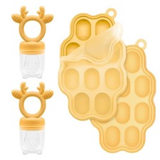 Baby Fruit Feeder and Breastmilk Popsicle Molds for Teething Relief, BPA Free...