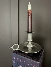 Vintage Pewter Connecticut Cutlery Co CCC Meriden, Conn Candle Holder 3.75”T