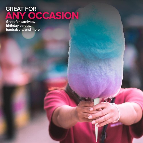 Cotton Candy Cones 100 Pack White Kraft Paper Sticks For Floss Sugar And Carnival Treats Compatible With Cotton Candy Machines Stock Your Home Cotton Candy Cones 100 Pack White Kraft Paper Sticks For Floss Sugar And Carnival Treats Compatible With Cotton Candy Machines Stock Your Home