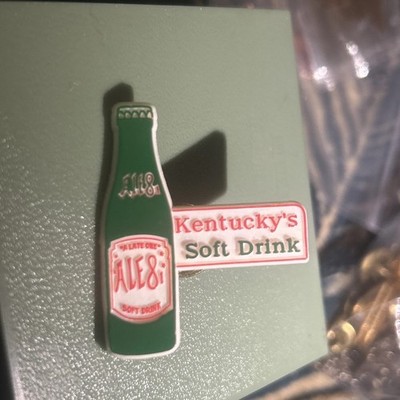 Vintage Ale-8-One Kentucky Soft Drink Bottle Shaped Promo Pin Advertising Soda