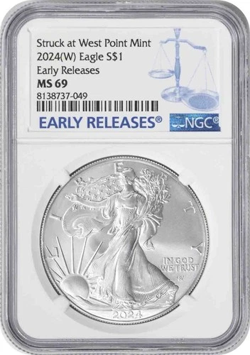 2024-(W) $1 American Silver Eagle MS69 Early Releases NGC