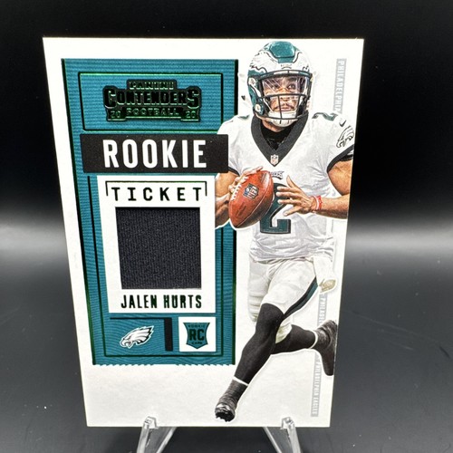 Jalen Hurts #RTS-JHU 2020 Panini Contenders Rookie Ticket Swatches card