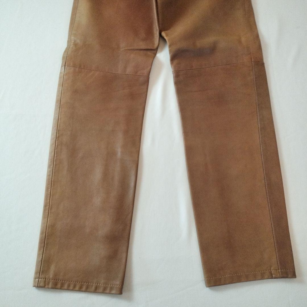 Ralph Lauren Polo Jeans Camel Leather Pants RRL Vintage JAPAN thumbnail 6