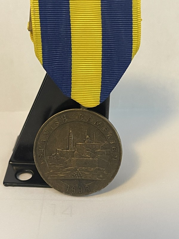 RARE ORIGINAL OFFICIAL 1898 USN SPANISH CAMPAIGN MEDAL BASTIAN BROS NO NUMBER