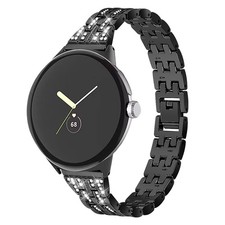 FitTurn Band for Google Pixel Watch 4/3/2/1 41mm Women Bling Metal Wristband