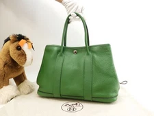 Hermes Garden Party TPM Negonda Green Handbag 11.8*8.2*5.3 inch