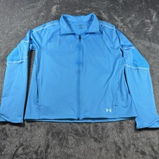 Under Armour Women's UA Light Blue Pullover Zip Jacket Size Small Running Gym