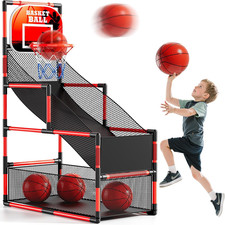Arcade Basketball Game Set for Kids 3-12 Years Old, Kids Basketball Hoop with 4