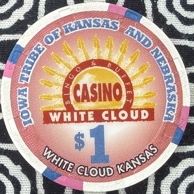 White Cloud $1 White Cloud, Kansas Nebraska Indian Tribal Casino Chip C228