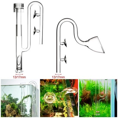 Aquarium Lily Pipe Zufluss Abfluss mit Oberflächenskimmer Zubehör 13/17mm