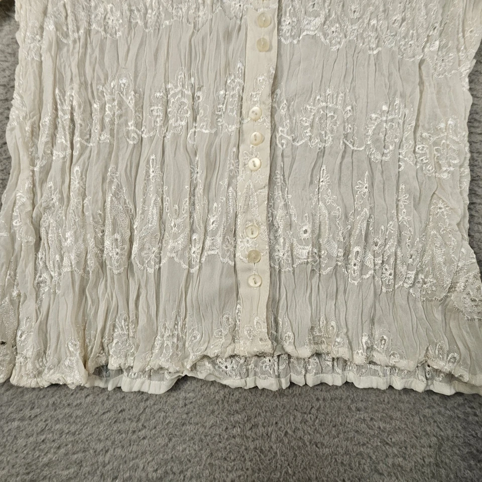 Vtg Allison Taylor Lace Top Womens XL Fairygoth Victorian Coquette Romantic READ - Image 4 of 4