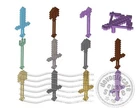 LEGO Minecraft Weapon/Sword/Tool, choose type and color