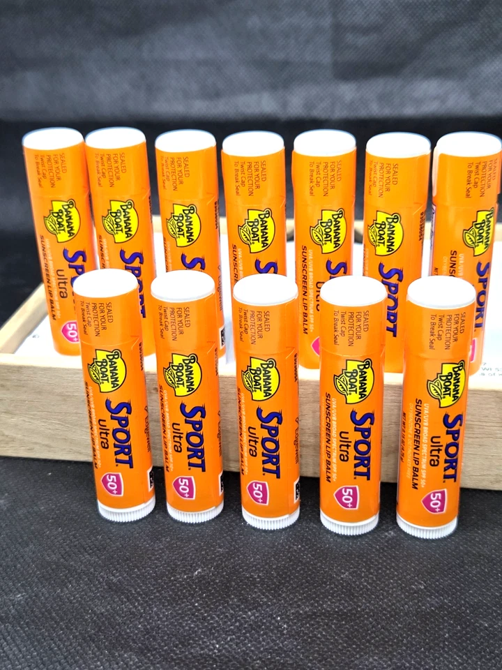 Lot Of 12 Banana Boat Ultra Sport Sunscreen Lip Balm READ DESCRIPTION