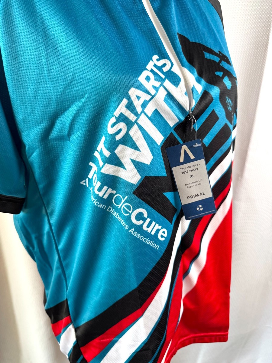 Primal Tour De Cure 2017 Sport Cut Raglan Jersey Mens XL