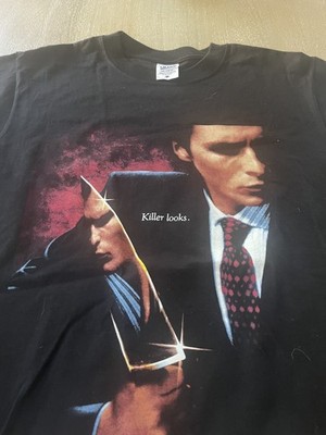 american psycho dress shirt Vintage American Psycho Shirt Mens Medium Horror Movie Promotion Christian  Bale