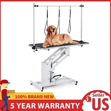 43.3'' Hydraulic Pet Grooming Table for Large Dogs Adjustable Dog Grooming Table