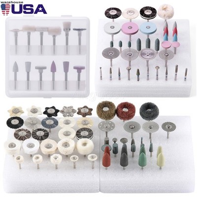 Dental Polishing Burs Brush Kit HP/RA 2.35mm for Composite Ceramics Porcelain US
