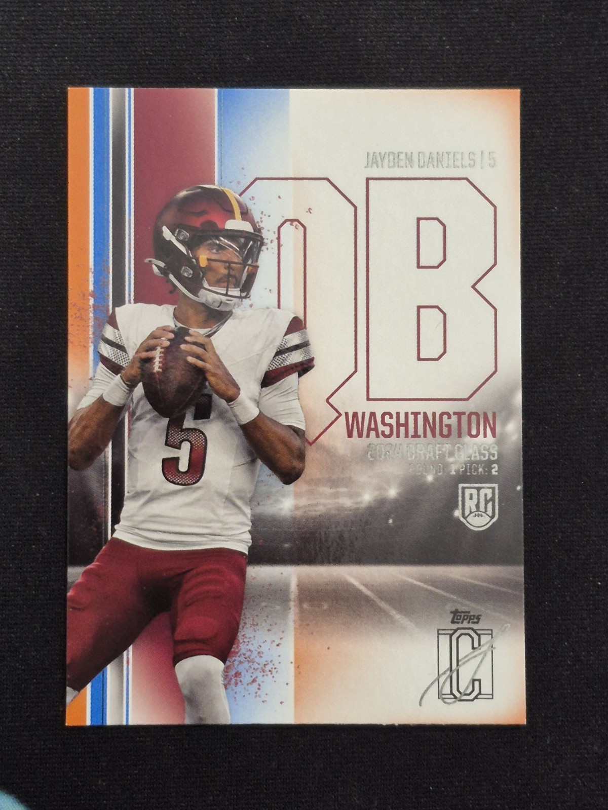 2024 Topps Signature Class #194 Jayden Daniels RC - Blue & Orange