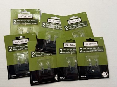 Set of 7 MoonRays 95517 Low Voltage Light Bulbs, 10 watt 12V 2 Pack