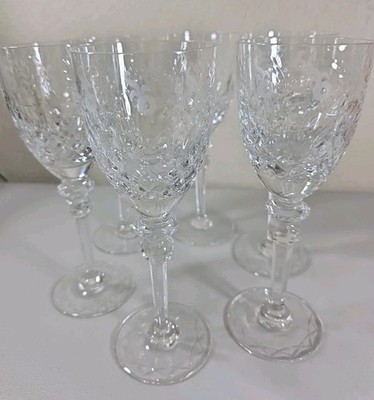Set Of 6 Rogaska GALLIA Crystal 7 3/4'' Wine Glasses 