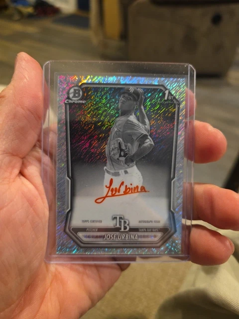 2026 Bowman Baseball Jose Urbina 1st Red Ink Black White Shimmer Auto SSP