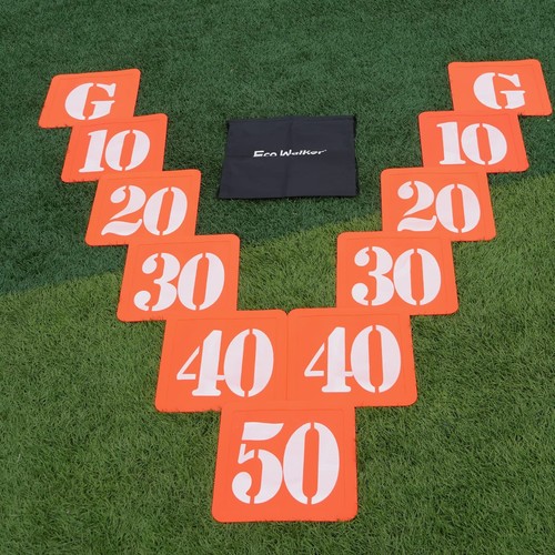 Football Field Yard Line Markers Yardage Markers with Portable Carrying Bag - Picture 6 of 8