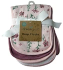 Burp Pads By Dreamgro, Floral & Polka Dot Theme, 3 Pack, 5.5" x 14", Brand New