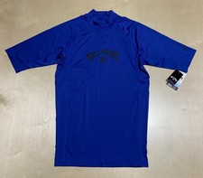 Billabong Men's Small Arch Performance Fit Short Sleeve Rashguard 50 UV in Blue