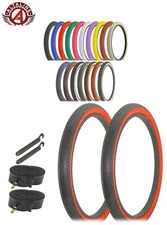 AltaLine Bicycle Tire 24" x 2.125" CLASSIC Mini BRICK Vintage Bike Tread 6pc SET