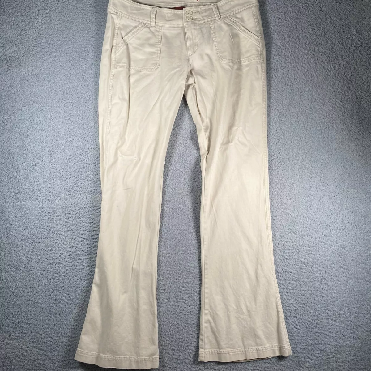 Hollister Pants Womens 11R Off White Cream Bootcut Western Flared Cowgirl  Jeans