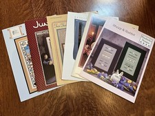 RARE  Vintage Lot Of 6 Cross Stitch Patterns Different Brands