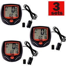 3x Bike Bicycle SPEEDOMETER Cycle Digital Odometer Computer KMH Waterproof LCD