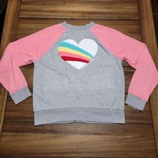 Arizona Jean Co. Girls Lightweight Full Zip Jacket Pink Grey - Size L 14 Reg