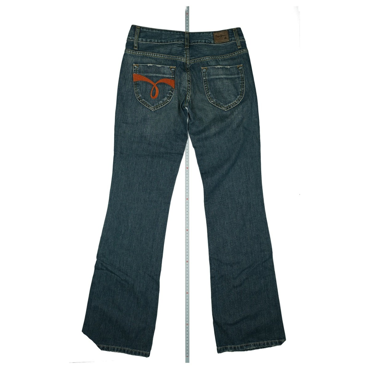 Pantalon Pepe Jeans Bleu Délavé - Taille Basse 28 - Coupe Droite Slim - Occasion Très Bon état