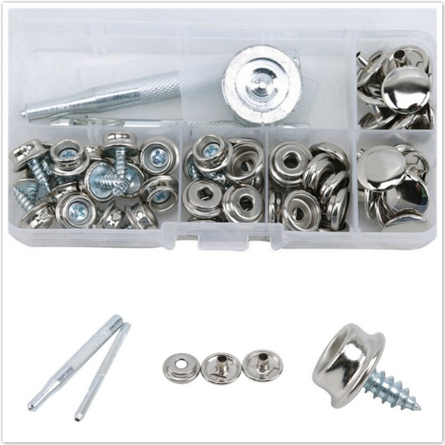 1 Set Boat Marine Yacht Canvas Fabric Snap Cover Buttons Replacement