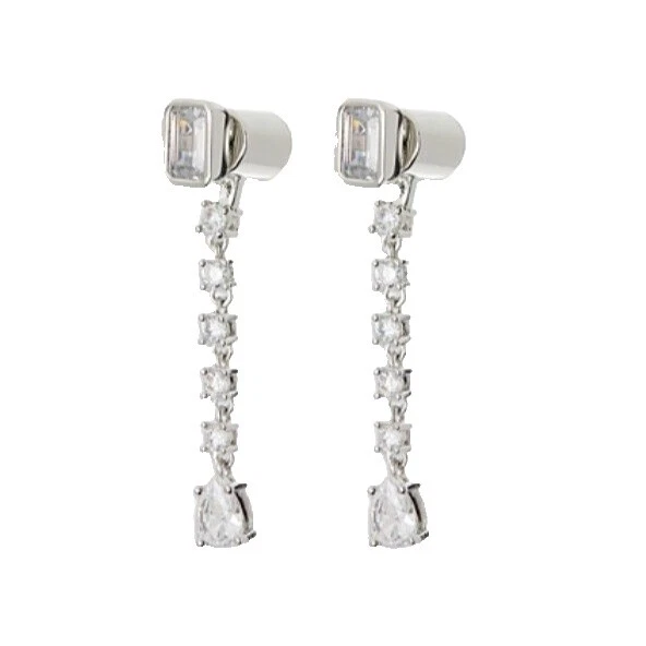 Silver Plated Stone Fashion Earrings