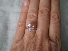 Mawi Kunzite oval ring, 4.92 carats, size N/O, in 1.81 grams of 9K Rose Gold