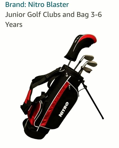 NEW Nitro Golf Blaster Junior 6 Piece Golf Set (Ages 3-6) Graphite FREE SHIPPING