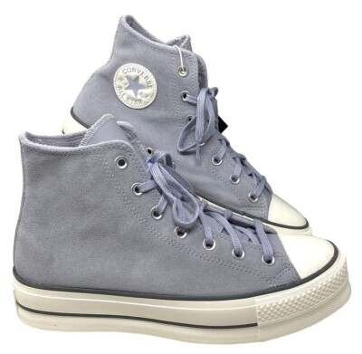 Converse Ctas Lift Hi Suede Platform Iron Gray Skate Shoe Women Sneakers A03251C