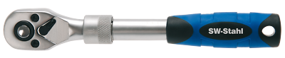 SW-Stahl Umschaltknarre 1/4 Zoll – Teleskopratsche Mit 72 Zähnen, Chrom-Vanadium | 175–240 Mm