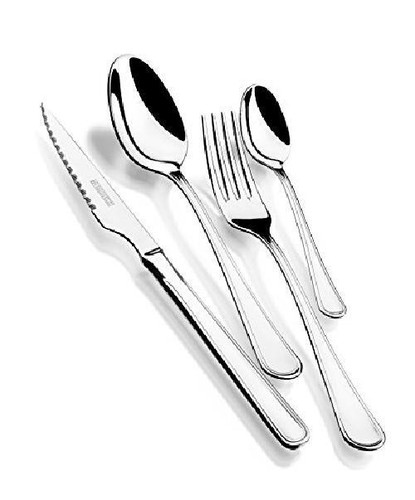 Set Posate 48 Pezzi Per 8 Persone In Acciaio Inox - Servizio Completo Con Coltelli Da Carne, Lucidato A Specchio, Elegante Per Casa E Ristorante