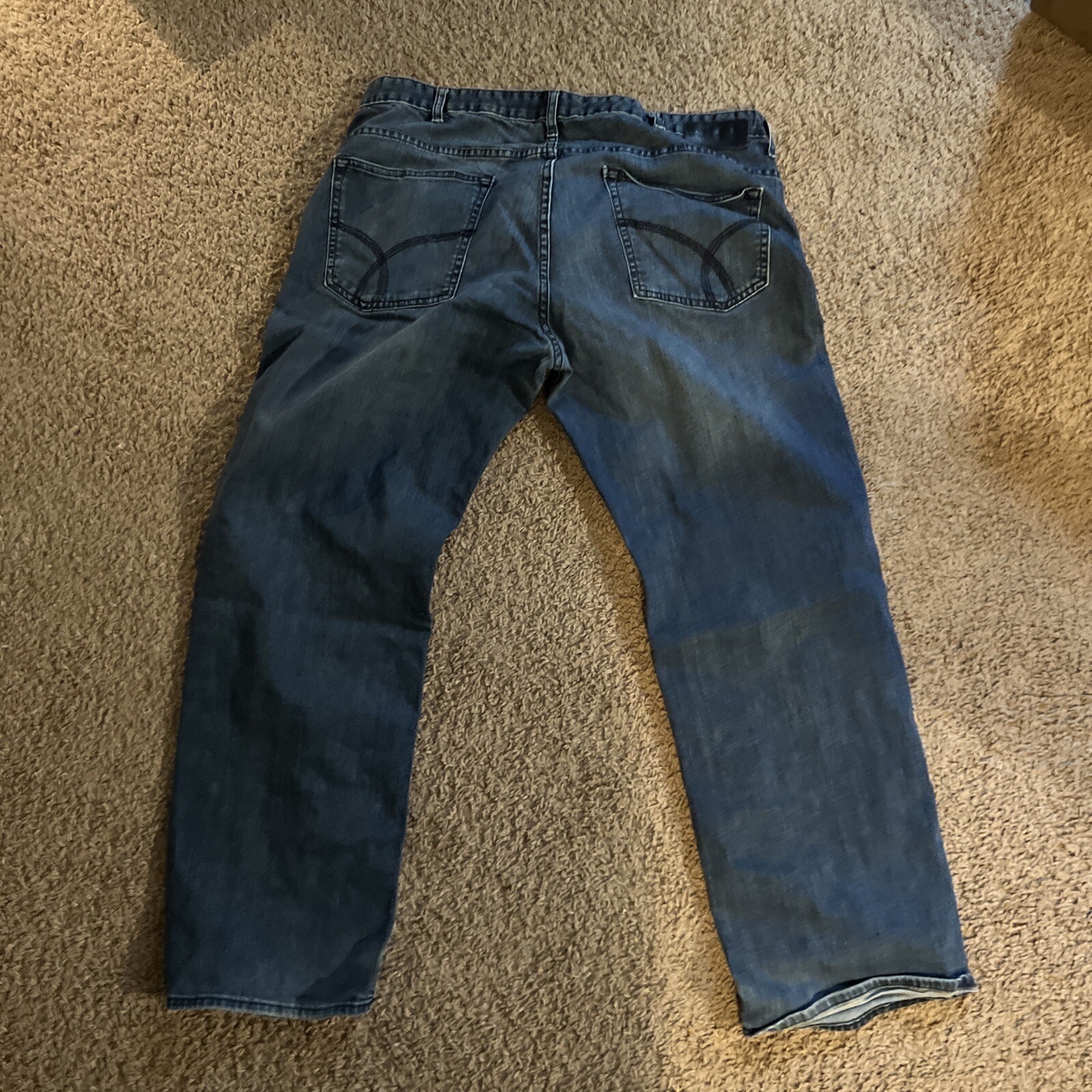 Calvin Klein Mens Jeans Size 40X30 Blue Denim Relaxed Fit Straight Leg