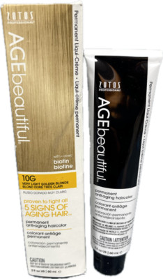 AGE beautiful Permanent Hair Color Dye Liqui Creme -10G Very Light Golden Blonde