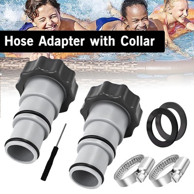 2 Stück Pool Adapter A Serie für Intex Pumpe Ersatz Schlauchadapter Anschlussset