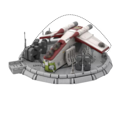 MOC: Landing Platform for 75060 Slave 1 & 75021 Republic Gunship Good Quality
