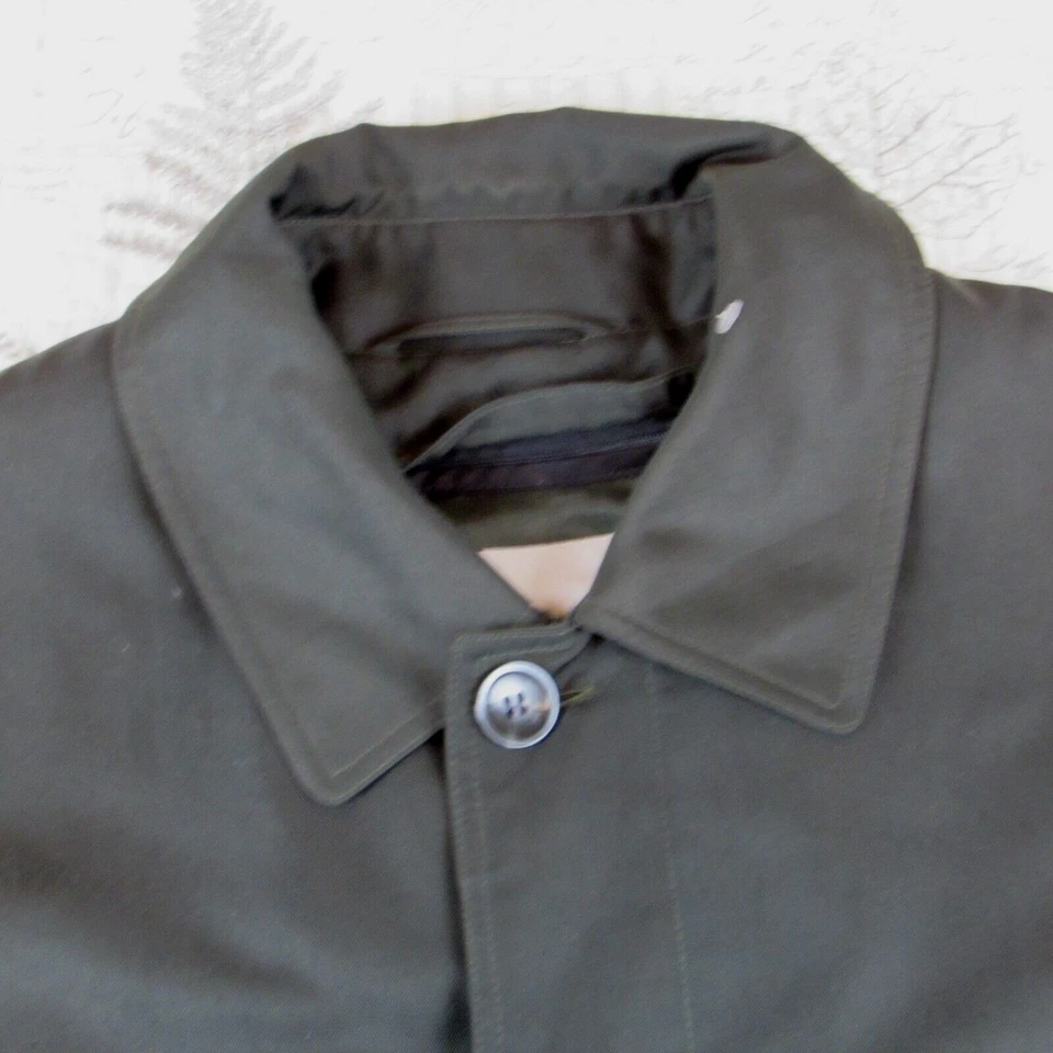 Abrigo verde llovizna Sax Fifth Ave abrigo forro extraíble lluvia EE. UU. Hombres 40R de colección Foto 4 de 4