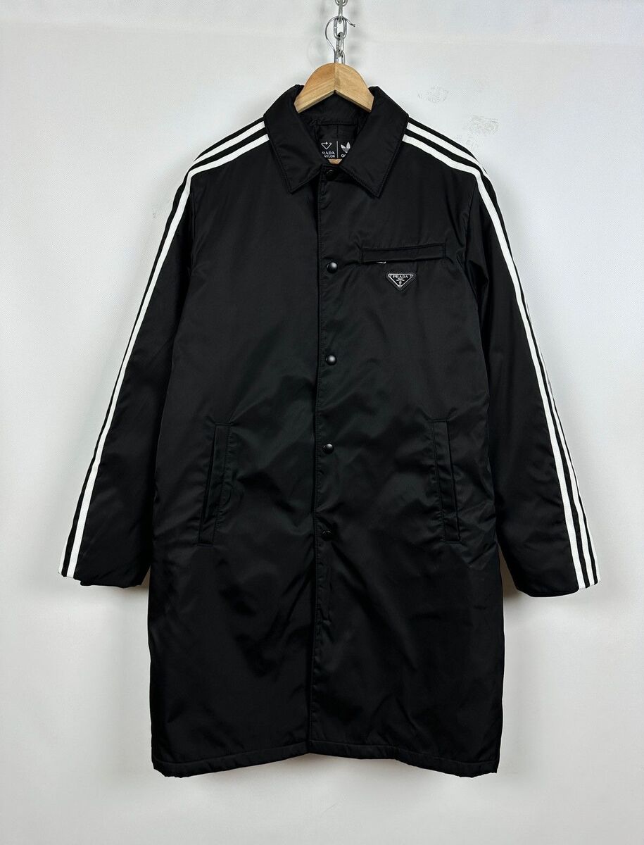 Men's NWT! Prada x Adidas Re-Nylon Black Track Coat Jacket Men's NWT! Prada x Adidas Re-Nylon Black Track Coat Jacket