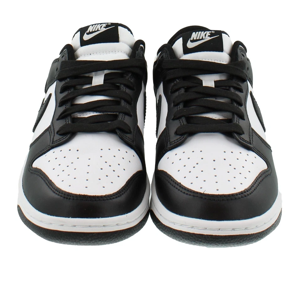 Men's Nike Dunk Low Retro Shoes '80s Color Block Panda Leather, DD1391-100 - Image 3 of 4