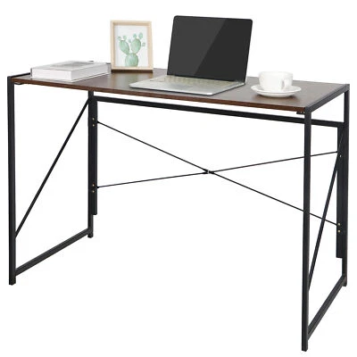 SEGAWE Home Office Computer Desk Writing Modern Simple Study Industrial Style Folding