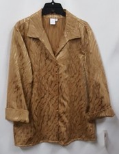 Jones New York Women's Gold Shimmer Blazer Size M NWT MSRP 89.99
